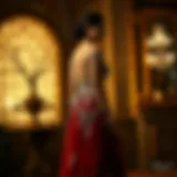 Elegant evening dress measurement guide