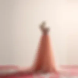 Elegant evening gown in soft pastel shades