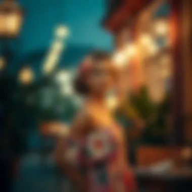 Stylish cocktail dress with floral accents