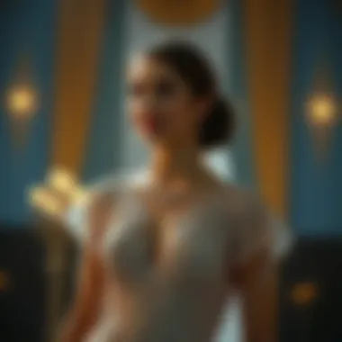 Intricate Lace Evening Gown Elegant evening gown showcasing intricate lace details