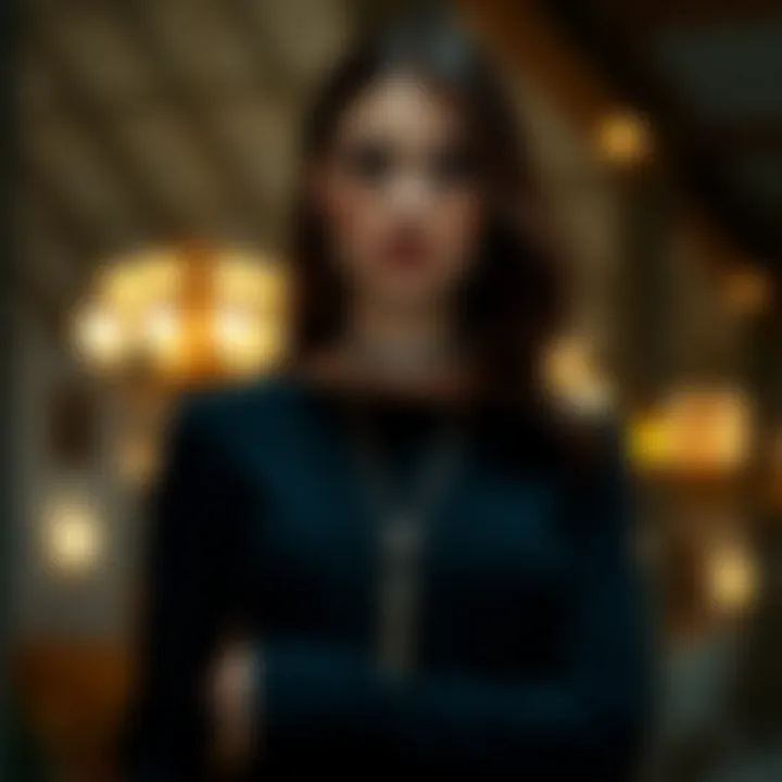 Elegant black dress styled with accessories