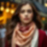 Elegant Armine scarf draped stylishly
