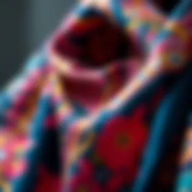 Close-up of luxurious Armine scarf design