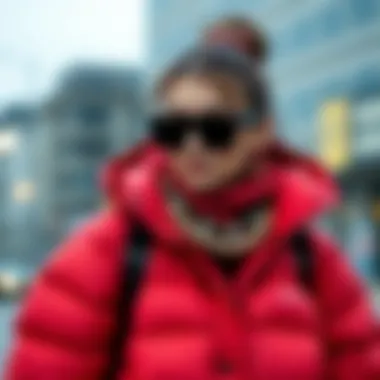 Trendy combination of accessories with Armine puffer