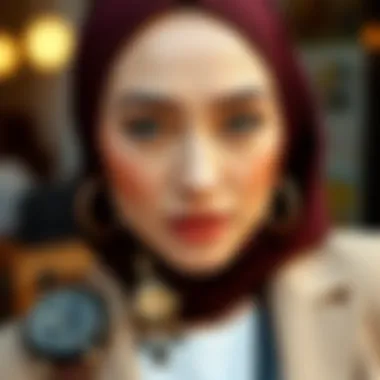 Chic Accessories for Modest Attire Chic accessory arrangement complementing modest attire