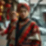 Traditional holiday attire showcasing cultural elements