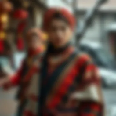 Traditional holiday attire showcasing cultural elements