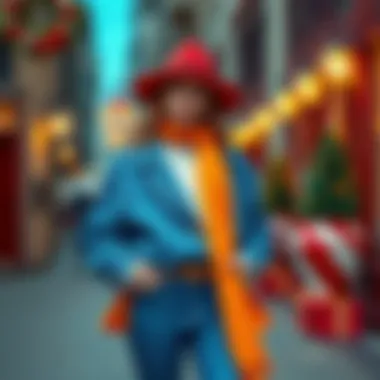 Color palette of holiday outfits reflecting seasonal themes