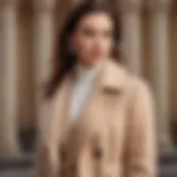 Chic beige coat styled with elegant accessories
