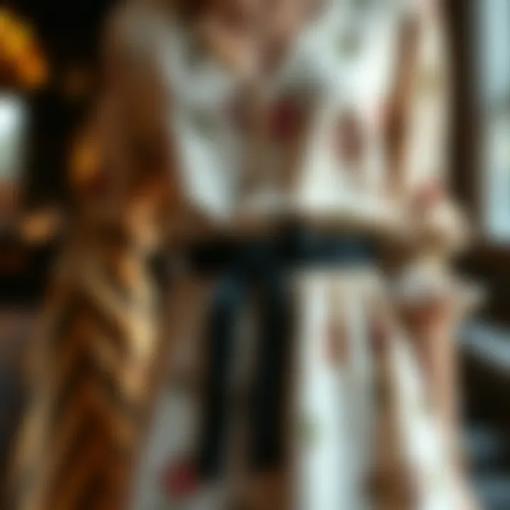 The Essence of Elegance in Belted Dresses Elegant belted dress showcasing various fabric patterns