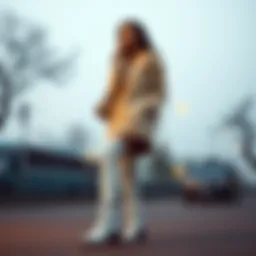 Elegant white boots styled with a chic outfit.