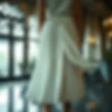 Elegant white pleated skirt showcased in a chic setting