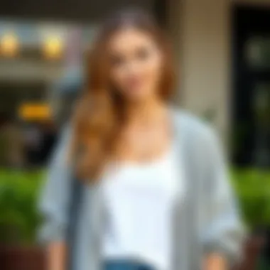 Trendy open-front cardigan layered with a stylish outfit