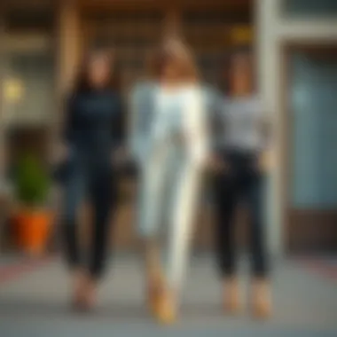 Chic Outfit Combinations with Elastic Cuff Pants Fashionable outfit combinations featuring elastic cuff pants