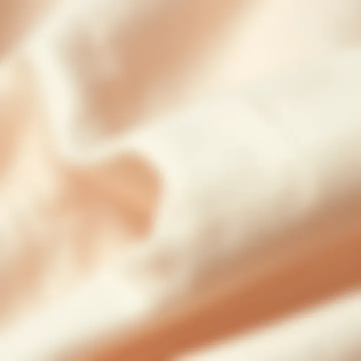 Close-up of linen fabric texture in soft colors