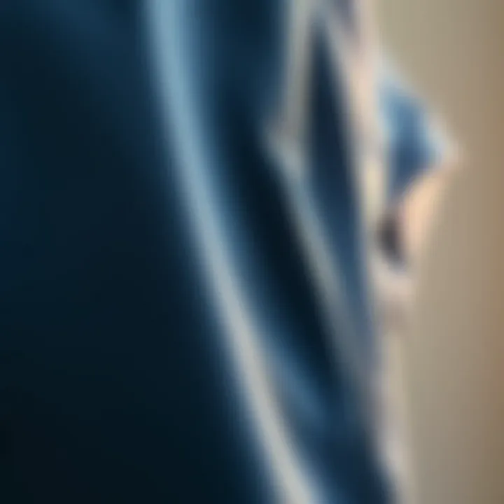 Close-up of the fabric texture of boyfriend trousers