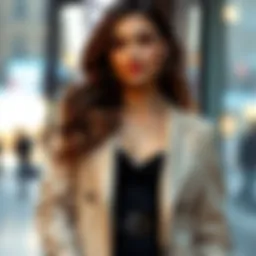 Chic outfit featuring a bustier and blazer