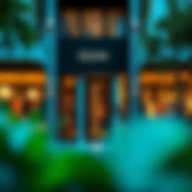 An elegant boutique storefront illustrating modern aesthetics.