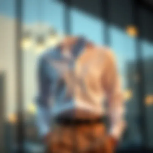 Elegant design of a buttonless shirt showcasing modern fashion