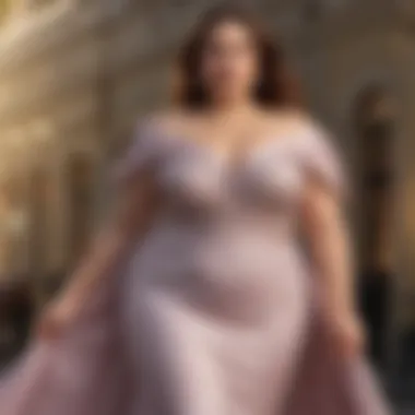 Modern Plus-Size Evening Wear Elegant plus-size evening gown showcasing modern fashion trends
