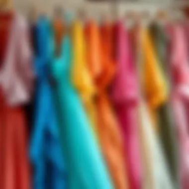 Color Palette of Plus Size Chiffon Dresses Diverse color palette of plus size chiffon dresses displayed together
