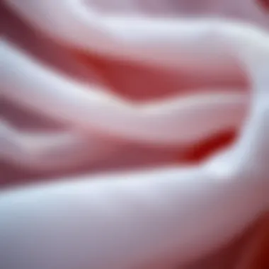 Close-up of rich fabric texture highlighting the softness of chiffon