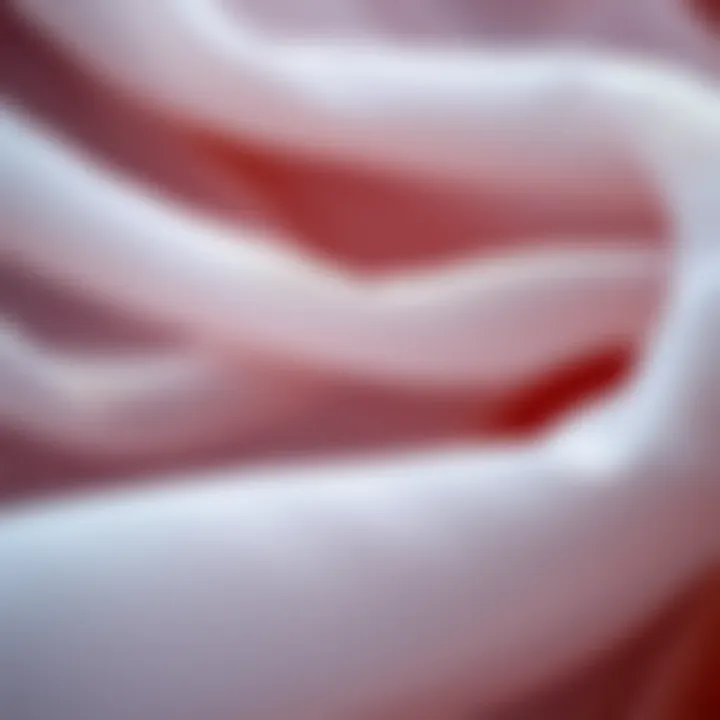 Close-up of rich fabric texture highlighting the softness of chiffon