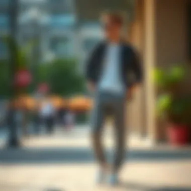 Casual styling of sports fabric pants for everyday wear