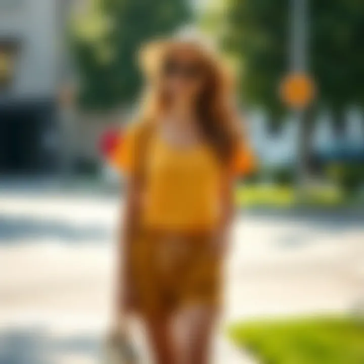 Casual summer look featuring a trendy short set