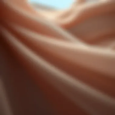 The Graceful Flow of Chiffon Close-up of chiffon fabric texture and flow