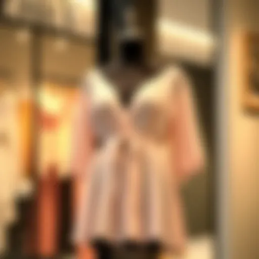 Elegant chiffon mini dress on a mannequin