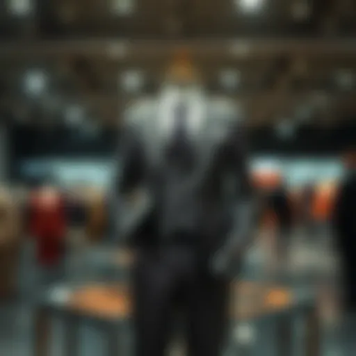 Elegant classic suit on display
