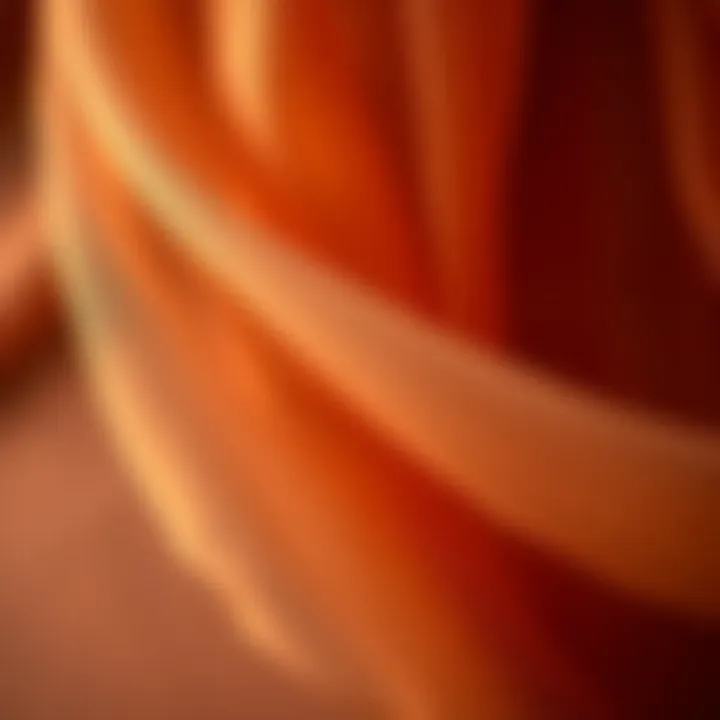 Close-up of chiffon fabric texture and patterns