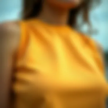 Close-up of fabric texture for summer vests