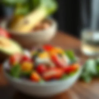 A colorful salad with nail-boosting ingredients