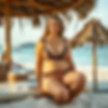 Comfortable Beach Setting with Plus-Size Swimwear Comfortable beach setting with plus-size swimwear