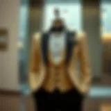 Elegant groom's jacket showcasing modern design