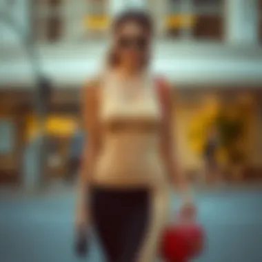 Chic Outfit Featuring a Fitted Dress with Accessories A chic outfit pairing a fitted dress with accessories.