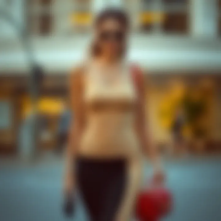 Chic Outfit Featuring a Fitted Dress with Accessories A chic outfit pairing a fitted dress with accessories.