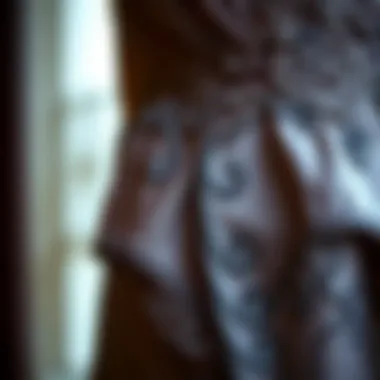 Intricate Fabric Details of Fitted Dresses A close-up of a fitted dress showcasing intricate fabric details.