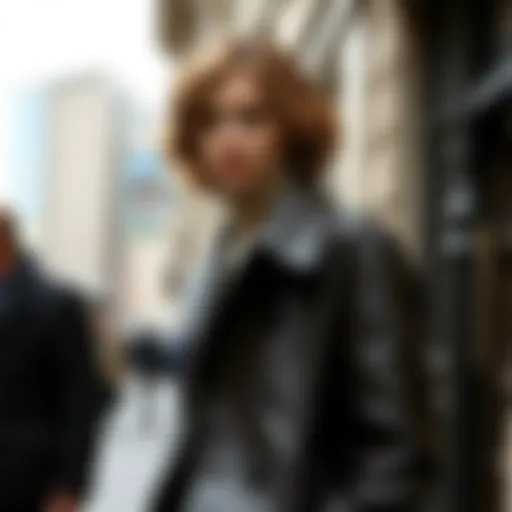 Classic long leather coat exuding elegance