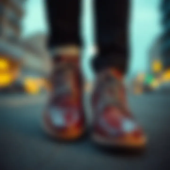 Stylish footwear paired with unique patterned laces