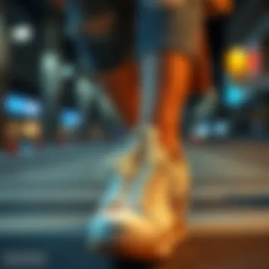 Trendy outfit complemented by fashionable shoelaces