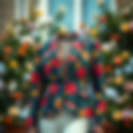 Elegant patterned blazer in a vibrant floral print