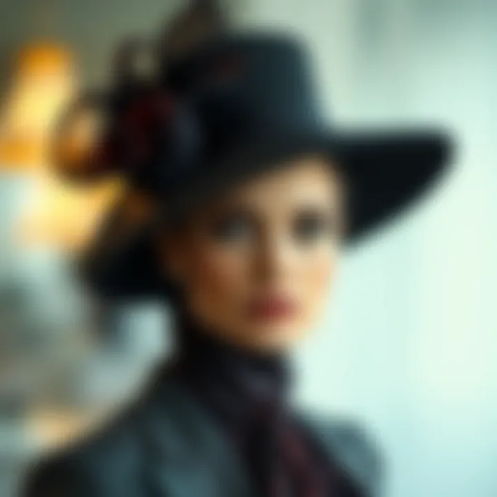 A stylish designer hat showcasing elegance and creativity