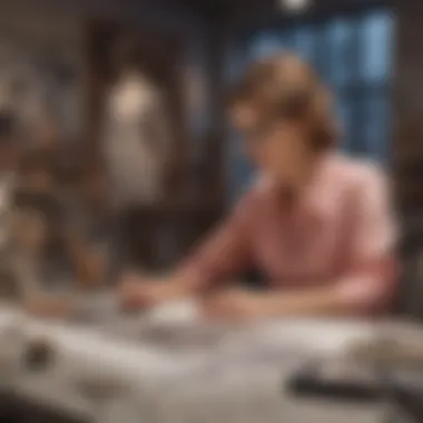 A designer thoughtfully sketching a new limited collection.