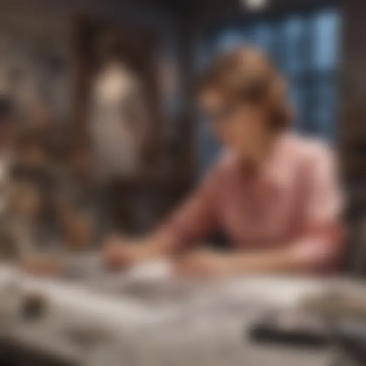 A designer thoughtfully sketching a new limited collection.