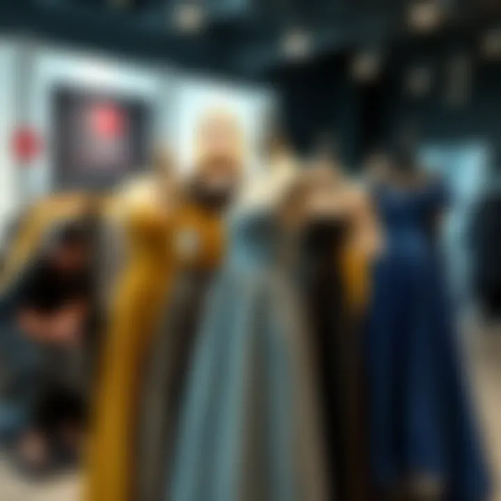 A collection of diverse design dresses reflecting contemporary fashion trends