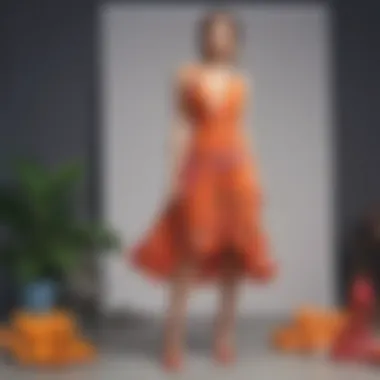 Summer Vibrance: Bright Dress Pairings A vibrant summer dress paired with matching footwear