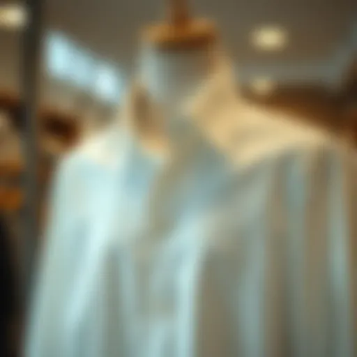 Elegant Presentation of a Double Cuff Shirt A stylish double cuff shirt displayed on a mannequin